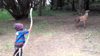 3 yr old Traditional Archer 3D Deer