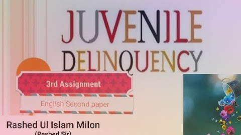 #H.S.C English  #Paragraph #Juvenile Delinquency