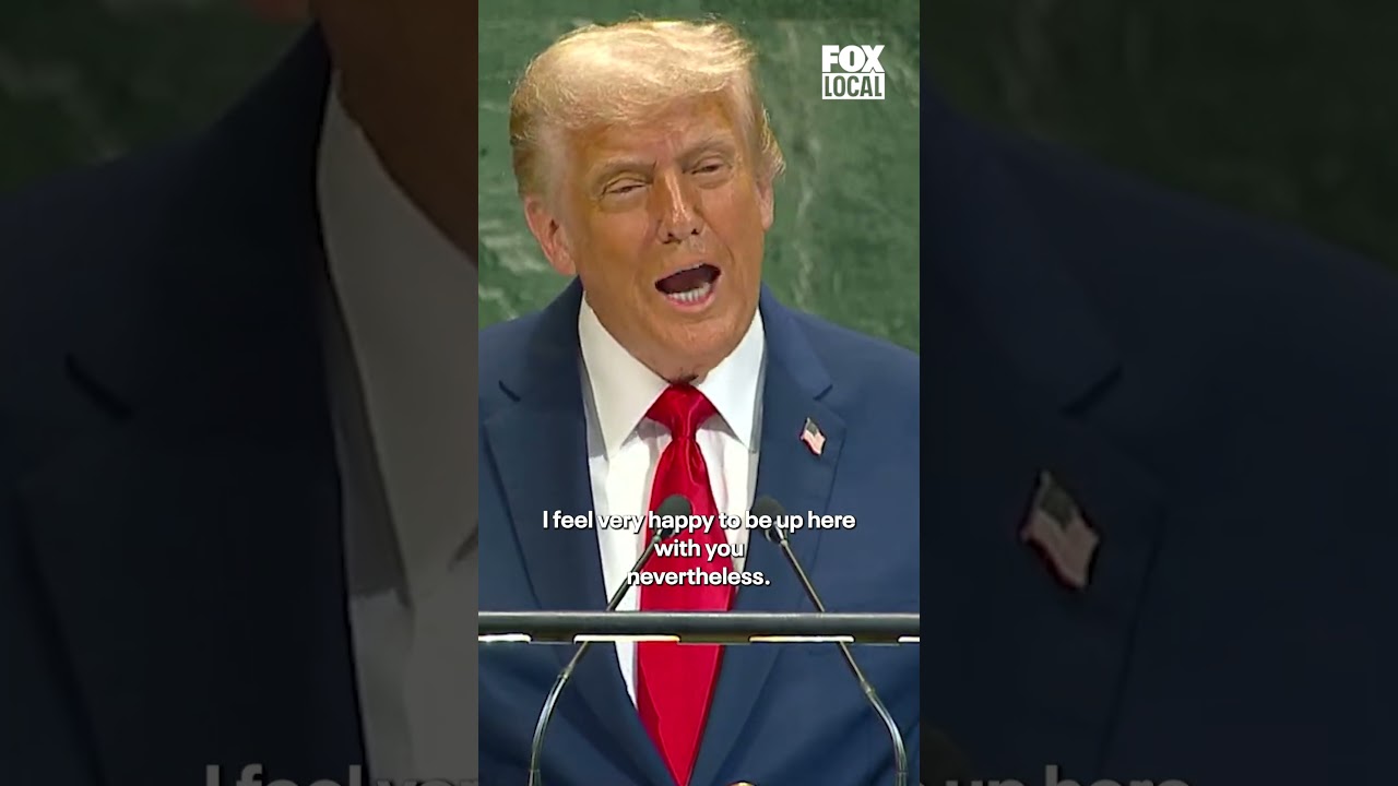 Trump's teleprompter struggles at United Nations