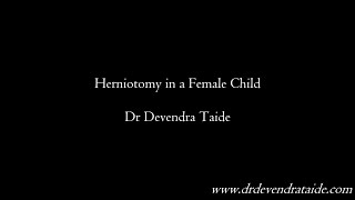 Herniotomy In A Female Child