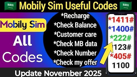 Mobily Sim Useful Codes 🇸🇦 | Check Balance, Internet, Offers & Data Packages | Mobily KSA 2025