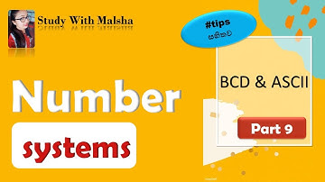 Number systems in Sinhala - Part 9 (BCD & ASCII)