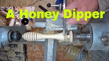 How To Make A Honey Dipper Using A Skew Chisel Woodturning with Phil