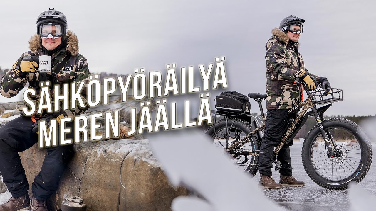 E/FAT 1000W - Sähköpyöräilyä meren jäällä - Kahvihetki luodolla.