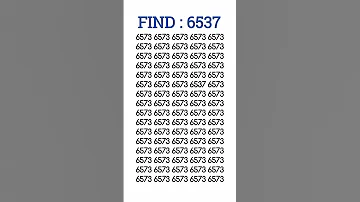 Sharp Visual Acuity Trace Out The Number 6537 In Just 5 Secs Fyp Fypシ Fypyoutube Iq Shorts 