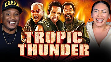 TROPIC THUNDER (2008) MOVIE REACTION - WE LAUGHED SO HARD! FIRST TIME WATCHING - REVIEW