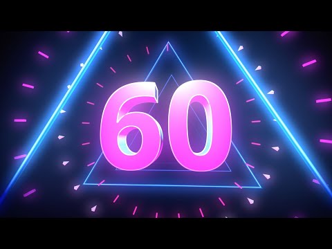 1 Min Beautiful Neon- 4K UHD - COUNTDOWN
