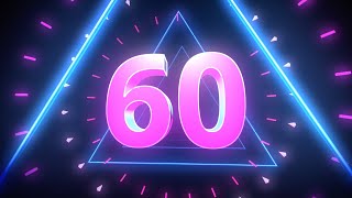 1 Min Beautiful Neon- 4K UHD - COUNTDOWN