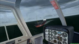 FSX - Helicopter Oil Rig Rescue Mission HD screenshot 2