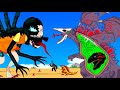 Evolution Of Shin Godzilla - SKULLCRAWLER Vs BOSS DOLL Venom Playing Squid Game | 어몽어스 오징어 게임
