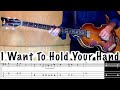 I want to hold your hand  bass cover w tabs  isolated hofner