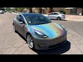 Second Most Popular Tesla Wrap Color 3M Satin Psychedelic Full Vinyl Wrap Start to Finish!