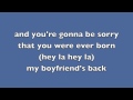 My boyfriends back lyrics