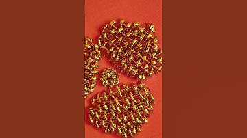 Burden stitch flower Golden thread work