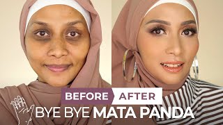 TUTORIAL MAKEUP HILANGKAN MATA PANDA, PAKAI PRODUK LOKAL TERBAIK ALA INIVINDY