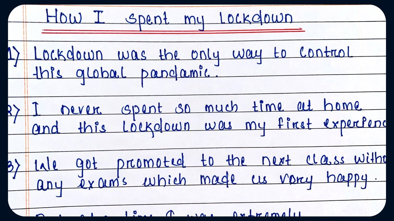 missing school days during lockdown essay