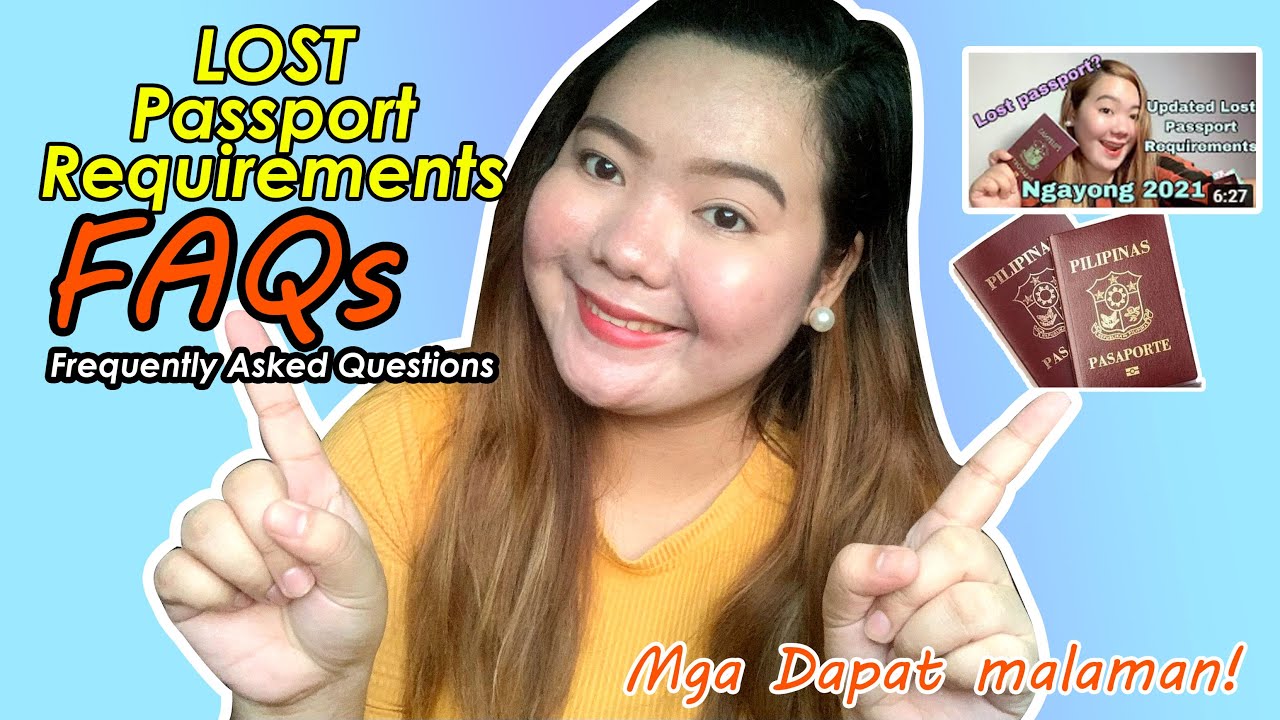 FAQs Updated Lost Passport Requirements YouTube