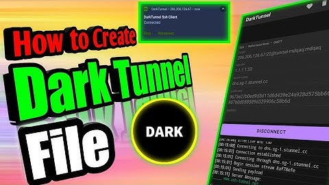 How to create a Dark Tunnel ConfigFile  for SlowDNS settings