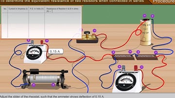 To determine the equivalent resistance of two resisters when connected in series