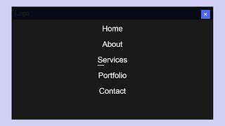 Animated Full Screen Navbar using Html Css & Javascript