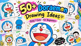 Full 🎨 50+ Easy & Cute Doraemon Drawing Ideas | Doraemon Drawing Tutorial for Beginners 💙 Update