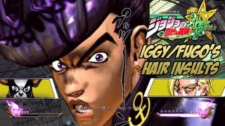 JoJo's Bizarre Adventure: All Star Battle - Iggy\/Fugo's Hair Insults to Josuke [English subs]