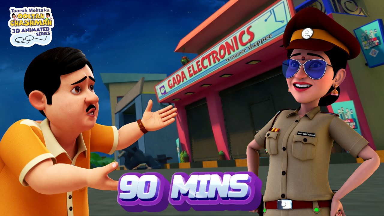 90 Mins Non Stop Laughter| Taarak Mehta Ka Ooltah Chashmah 3D Animated Series | TMKOC Comedy Special