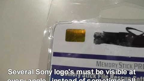 How to recognize a fake Memory Stick Pro Duo