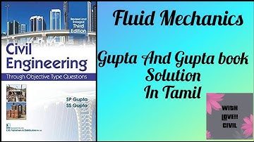 Fluid Mechanics (1-20) Gupta and Gupta Book Solution In Tamil l Civil engineering l TNPSC- AE l SSC