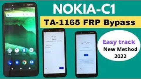 Nokia C1 FRP | Bypass Google Unlock Nokia TA-1165 Frp Remove Google Lock Without PC 100% Method 2022