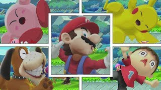 Screen KO | All Characters + DLC (Smash Bros Wii U) + Smash Bros Ultimate Comparison