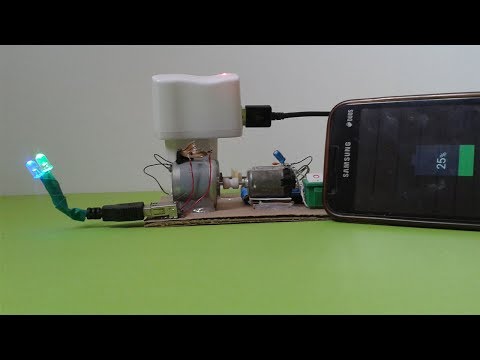 How To Make Motor Generator - Mobile Phone Charger