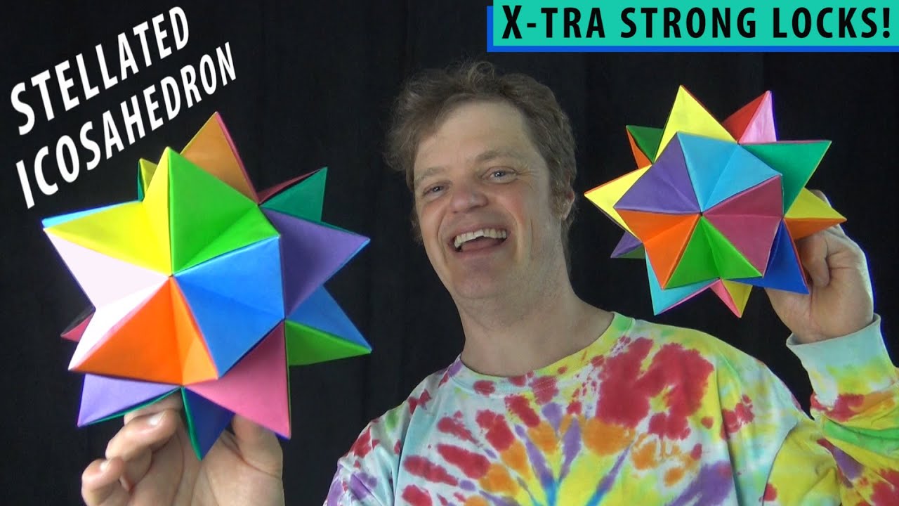 Origami Stellated Icosahedron 🌞 Triakis (Jeremy Shafer) YouTube