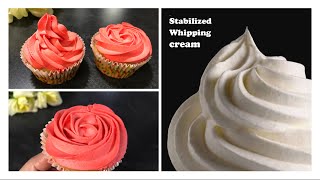 HOW TO MAKE EASY STABLE WHIPPED CREAM FROSTING | STABILIZED WHIPPING CREAM | DAIRY WHIPPING CREAM |