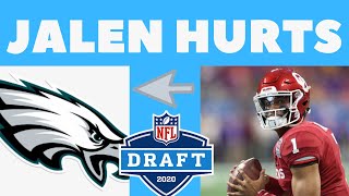 NFL 2020 Draft Jalen Hurts drafted to the Philadelphia Eagles || Falling || Highlights