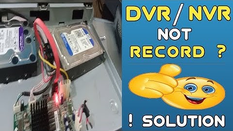 DVR / NVR NOT RECORD? SOLUTIONs || DVR NOT RECORDING
