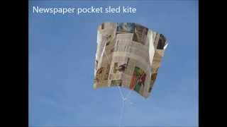 Newspaper pocket sled kite Plans: http://www.kiteplans.org/planos/pocket/pocket.html Music by Kevin MacLeod. Available under the Creative Commons