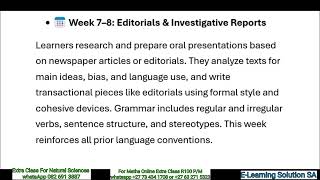 Grade 8 English First Additional Langauge Term 1 All Topics For Test And Scope 2026