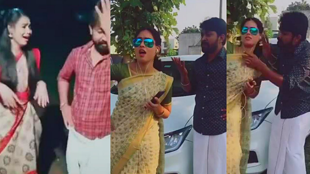 Eeramana Rojavae serial Vetri and Malar latest comedy dubsmash videos in the shooting spot