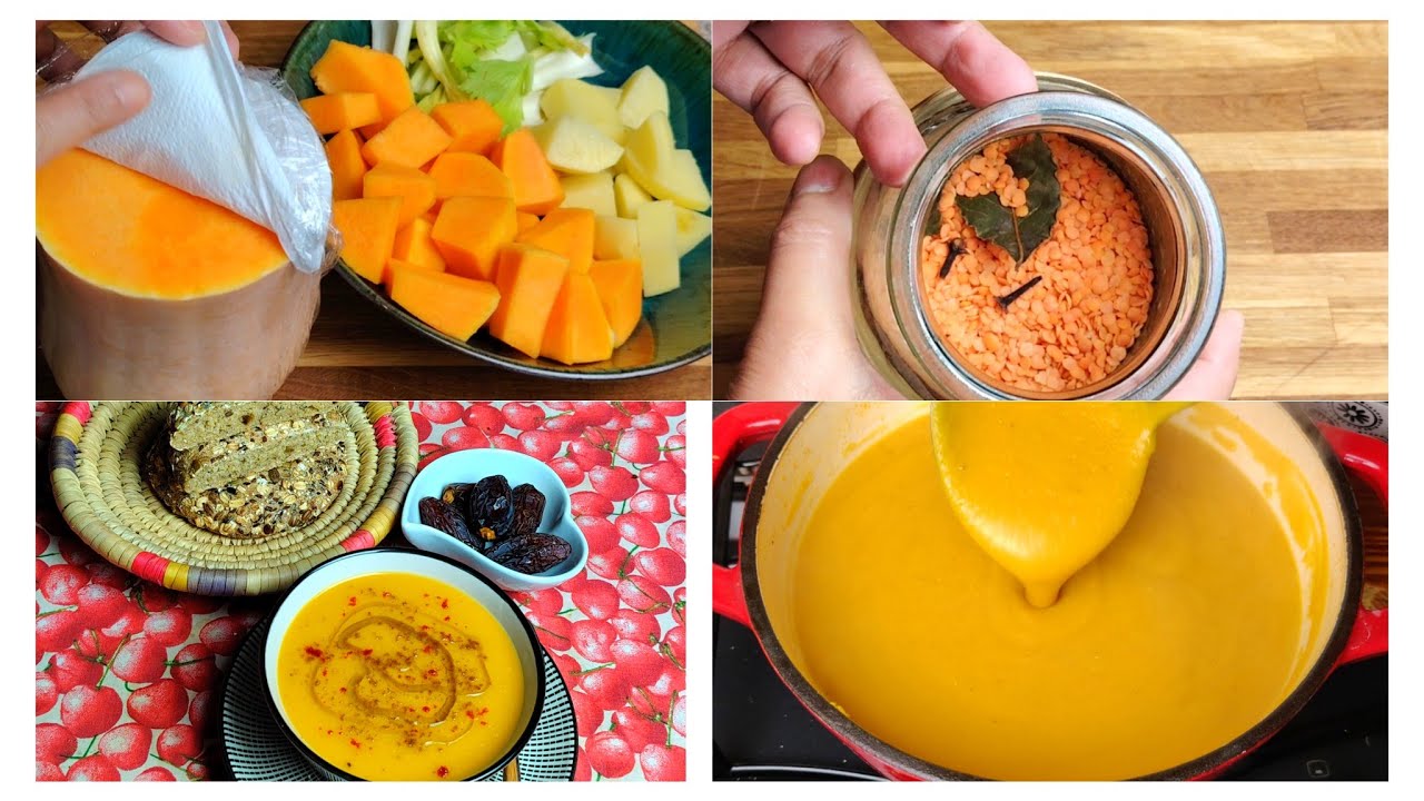 شربة الخضروات والعدس الأحمر بدون كريمة لذيذة جدا وسريعة التحضير 👌