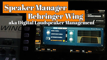 Speaker Manager Plugin aka Digital Loudspeaker Management inside Behringer WING (Firmware v1.11)