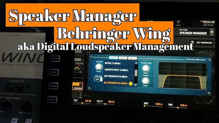 Speaker Manager Plugin aka Digital Loudspeaker Management inside Behringer WING (Firmware v1.11)