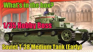What's in the box? 1/35 Hobby Boss T-28 Soviet Medium tank (early)