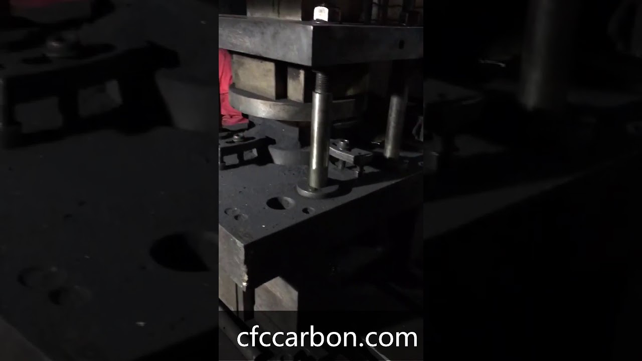 carbon brush material production process 1, press to size. material