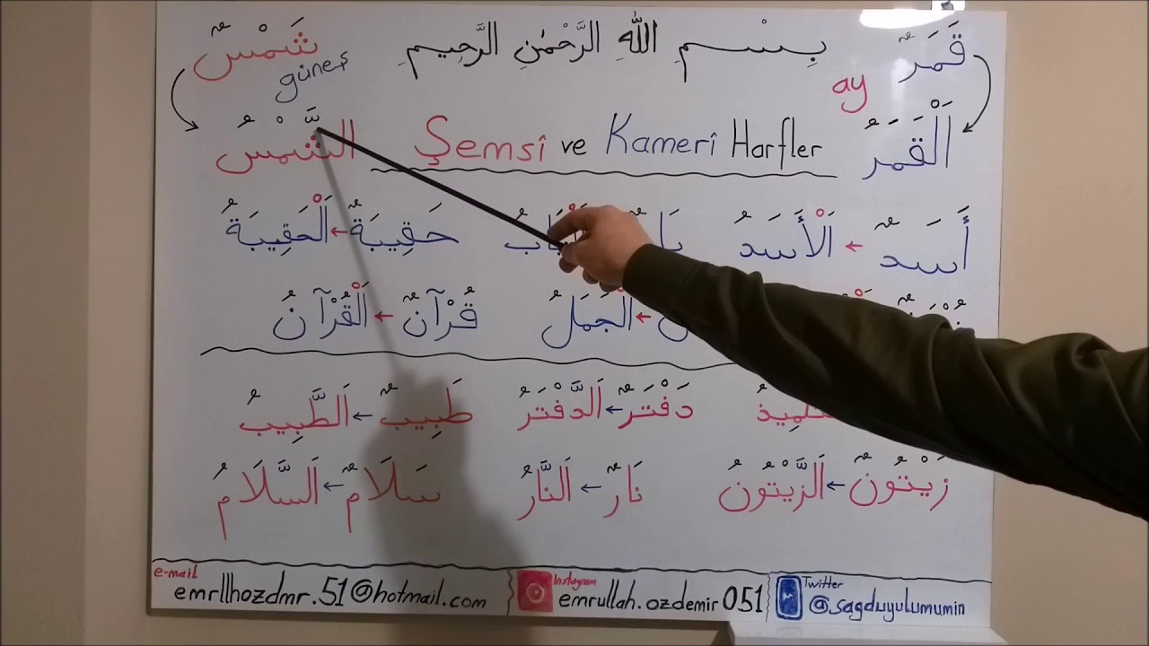 Arapçada Şemsi ve Kameri Harfler