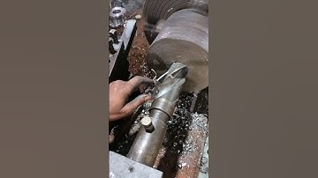 60 ka drill on lathe machine #engeenering #machine #cnc #lathemachine #welding #sikhofree #drill