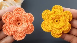 Crochet flower pattern || pola bunga rajut