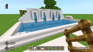 I built a modern swimming pool in Minecraft #viral #gaming #minecraft
