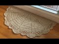 钩针编织麻线半圆入门垫Crochet Half Circle Jute Rug