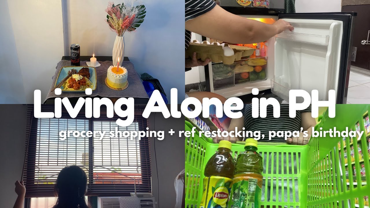 Living alone in the Philippines🏡grocery shopping & ref restocking, celebrating papa's birthday🤍🌻